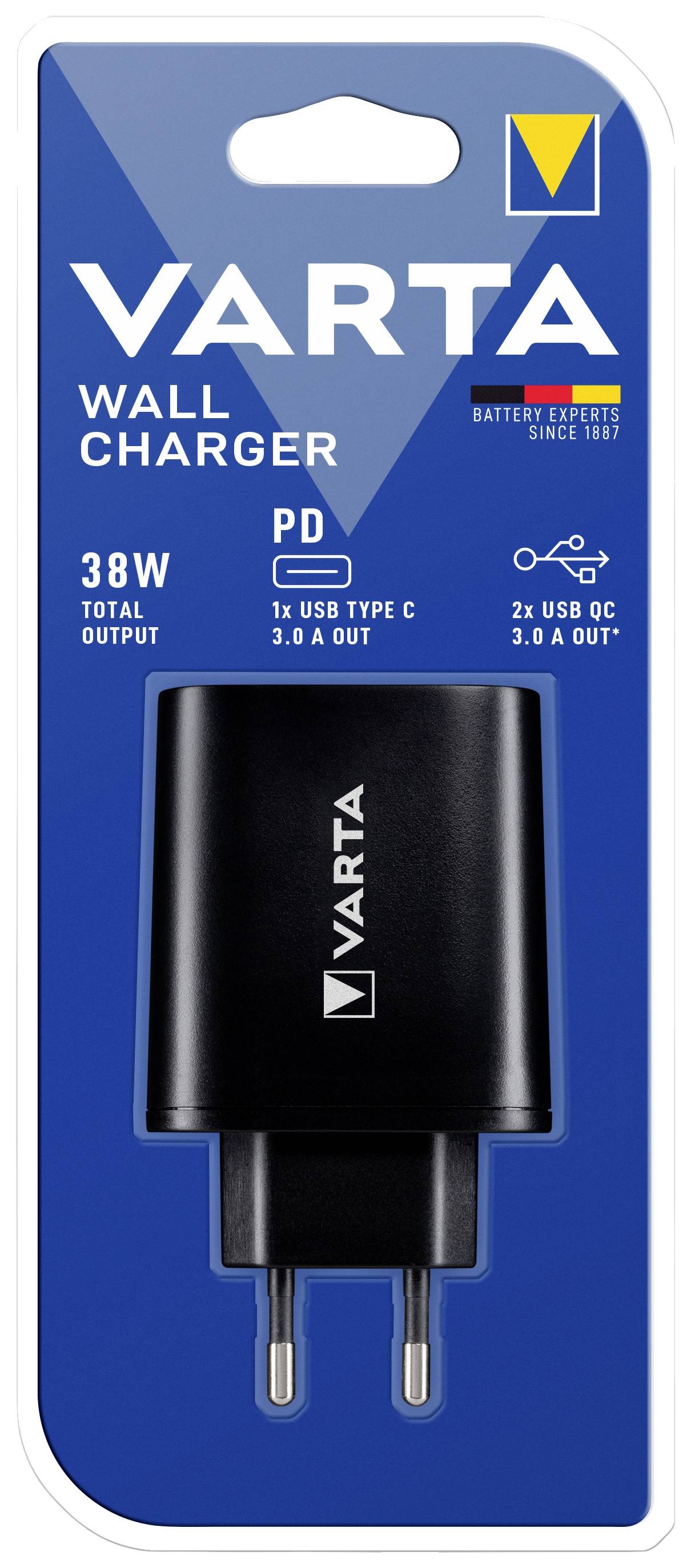Varta Wall Charger USB charger 27 W USB, USB-C® socket Black Mains socket-2