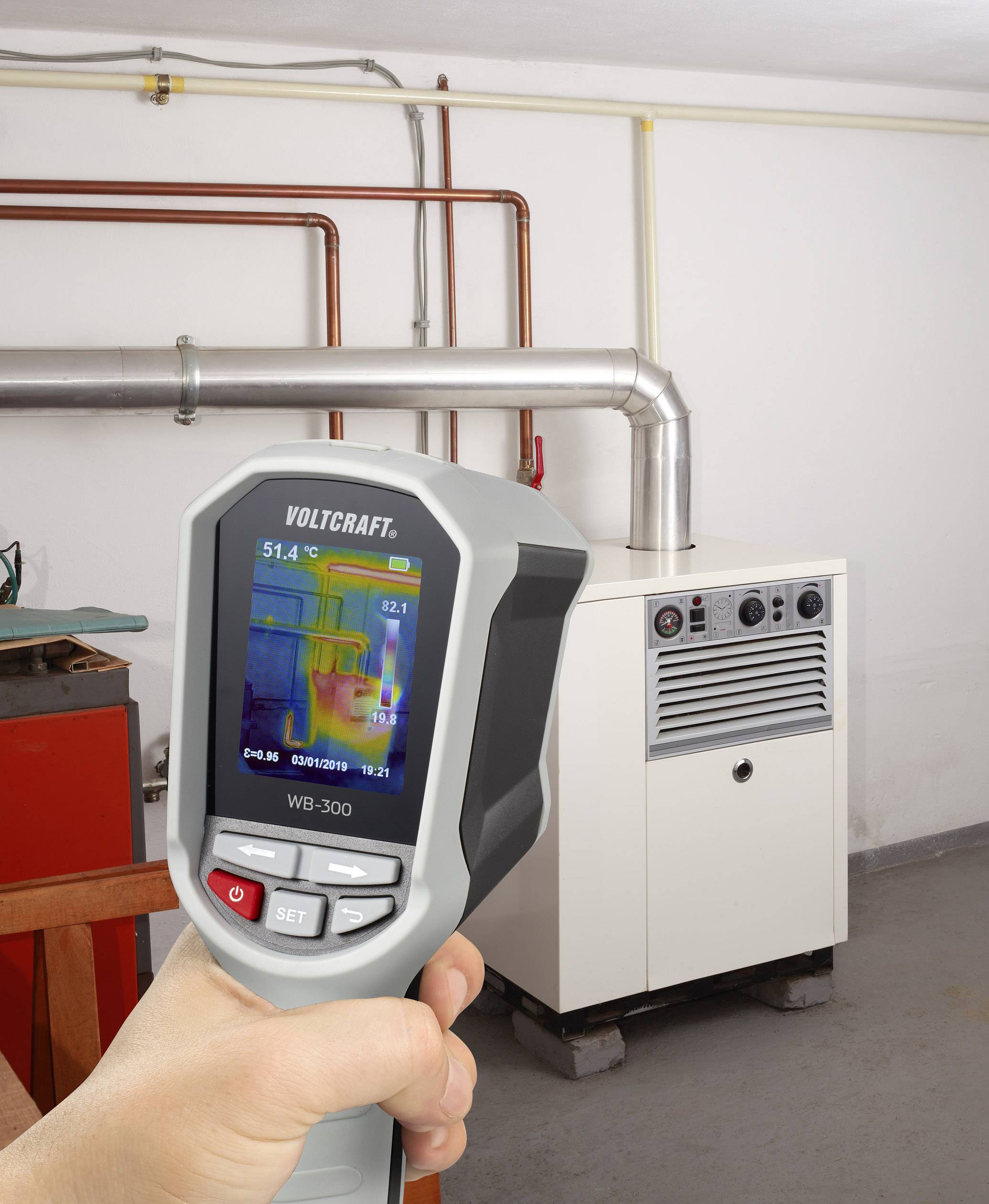 VOLTCRAFT WB-300 IR camera -10 up to 400 °C 160 x 120 Pixelel 9 Hz very robust, Withstands falls from heights of up to 2-4