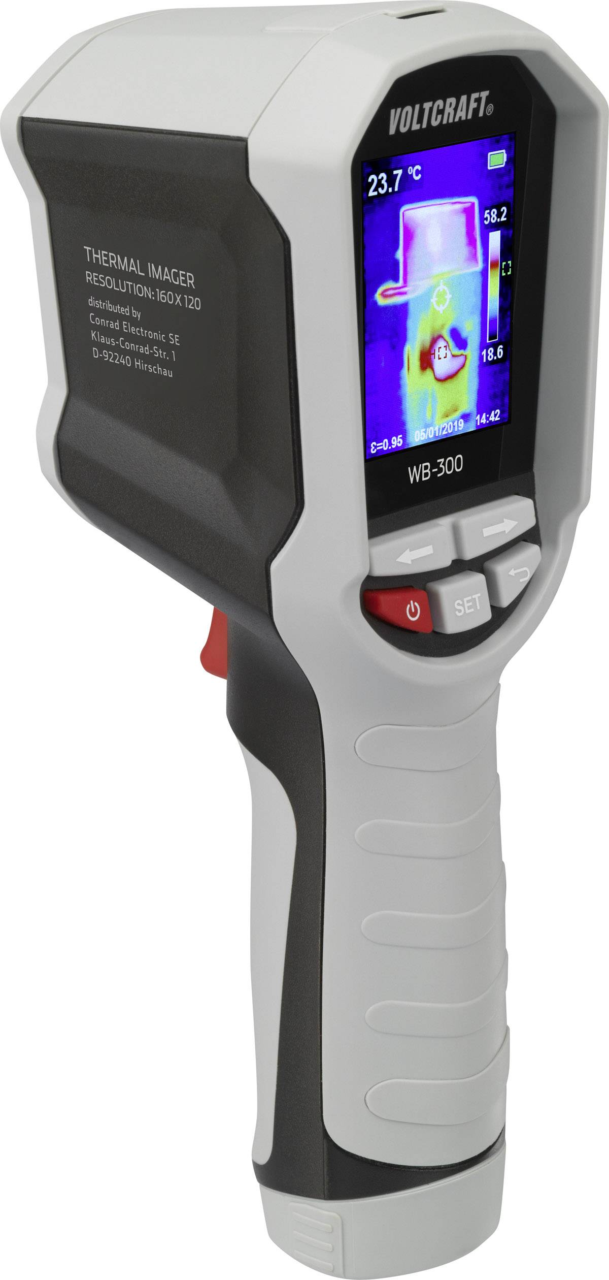 VOLTCRAFT WB-300 IR camera -10 up to 400 °C 160 x 120 Pixelel 9 Hz very robust, Withstands falls from heights of up to 2-8