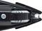 Close-up view of a black stapler with visible metal mechanism and staples in the front section.