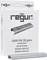 Package of 1000 galvanised wire staples, brand 'regur', model OK 20. Stack of galvanised staples shown.