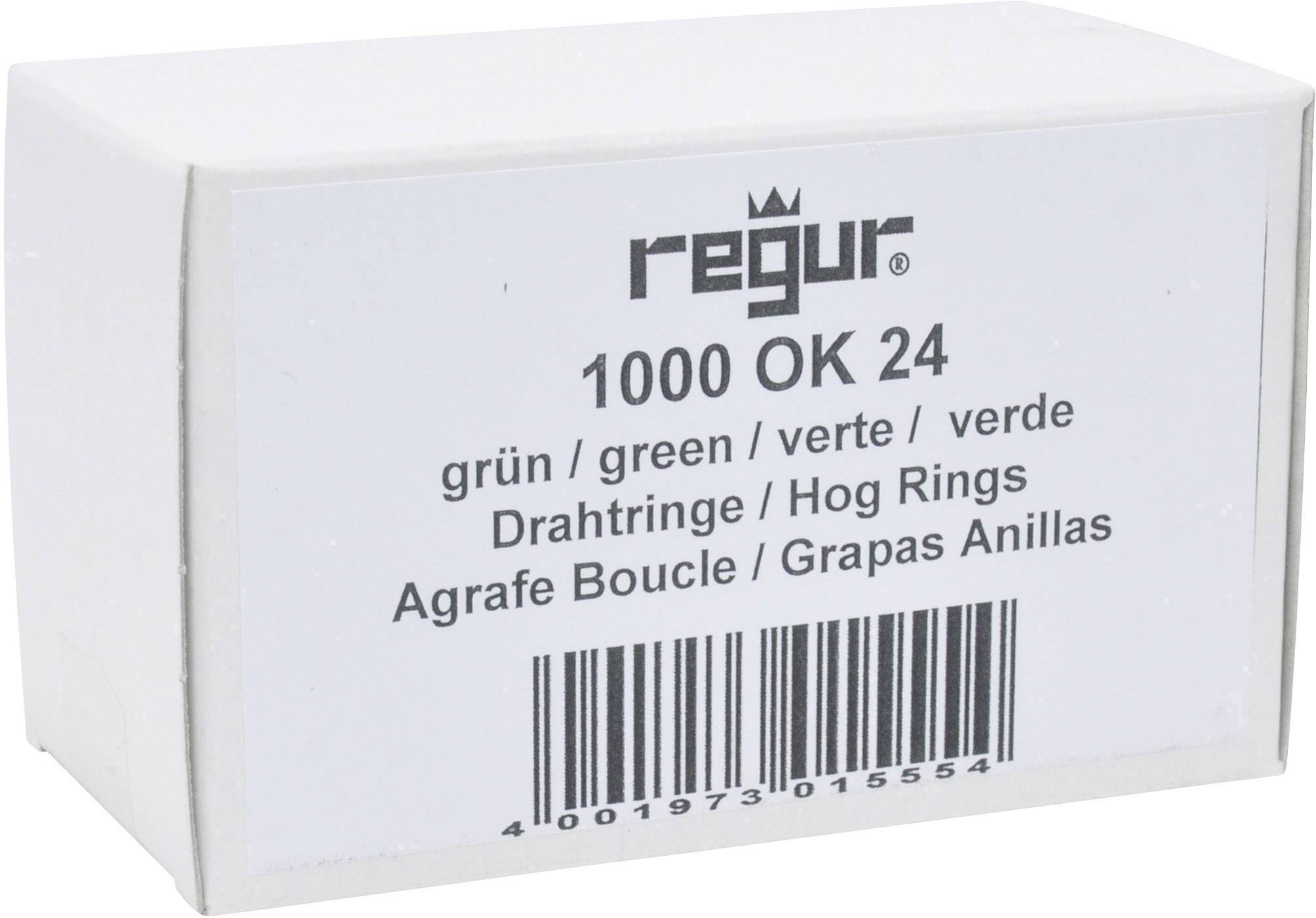 A white package with the inscription 'regur 1000 OK 24'. Contains wire rings in various languages. Barcode at the bottom.