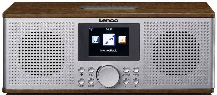 Lenco DIR-170 Internet desk radio DAB+, FM AUX, Bluetooth, USB, Internet radio Walnut