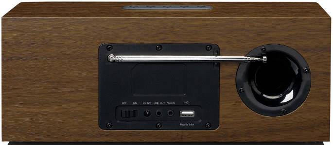 Lenco DIR-170 Internet desk radio DAB+, FM, Internet AUX, Bluetooth, USB, Internet radio Walnut-3