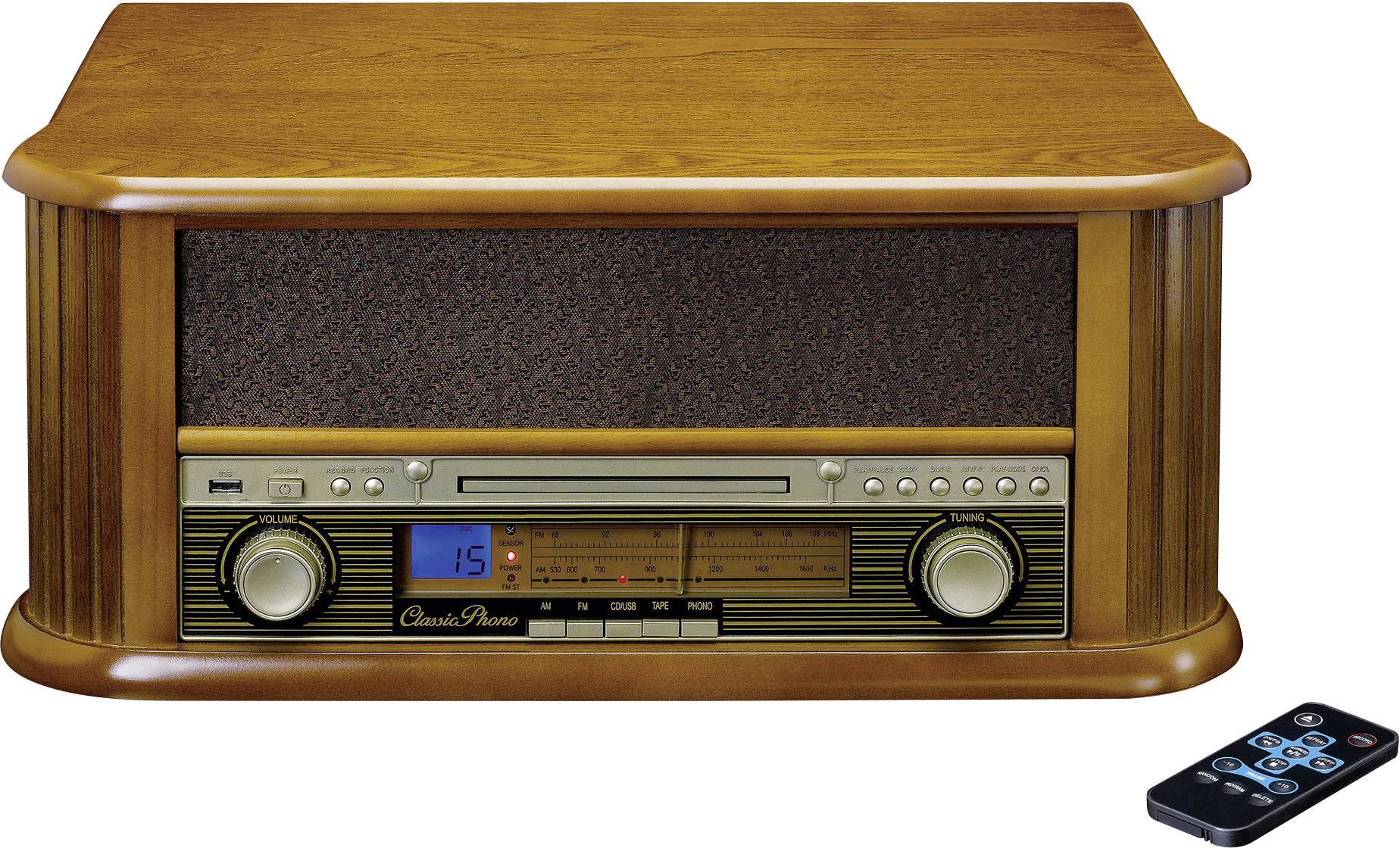 Lenco TCD-2550 USB turntable Belt drive Wood