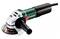 An angle grinder with a green and black casing, suitable for cutting and grinding metal or stone.