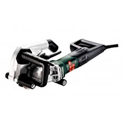 Electric Power Tool: Hand-held mitre saw with a black handle and green casing, primarily used for stone and metal cutting.