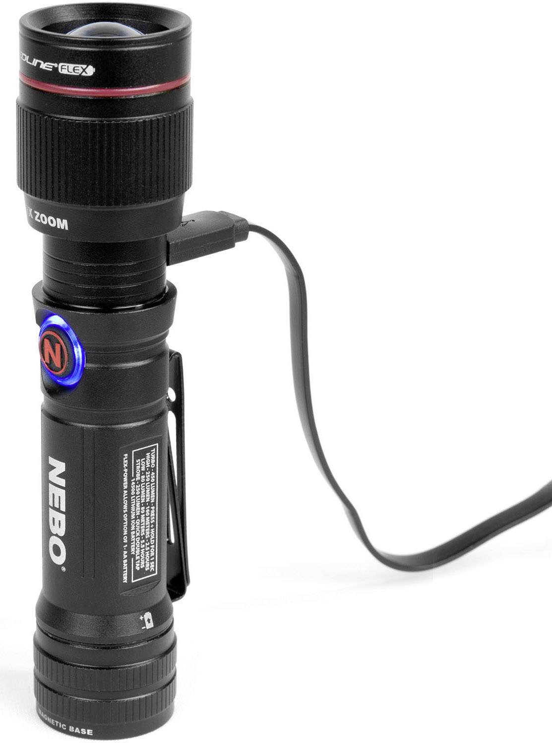 nebo 450lm rechargeable redline flex torch