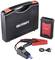 Portable jump starter kit with black case, red and black connection cables and USB charging cable, brand Voltcraft.