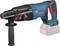 Cordless drill hammer in blue and black with a red accent, shown without battery. Brand name 'Boschhammer' and 'BOSCH' are displayed on it.