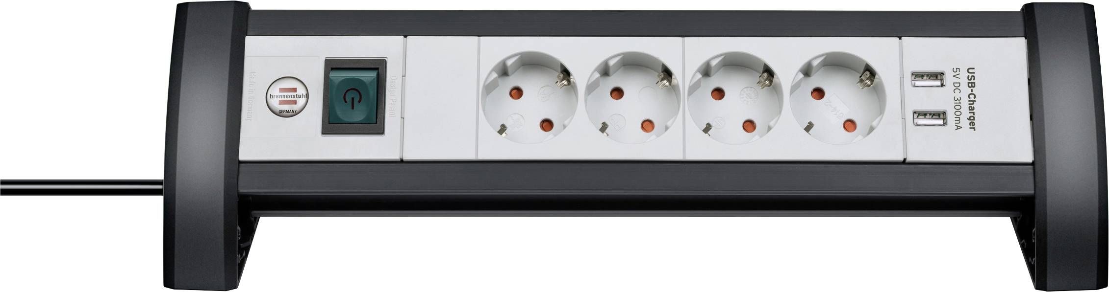 Brennenstuhl 1156250534 Power strip (+ switch) 4x PG connector 1 pc(s)