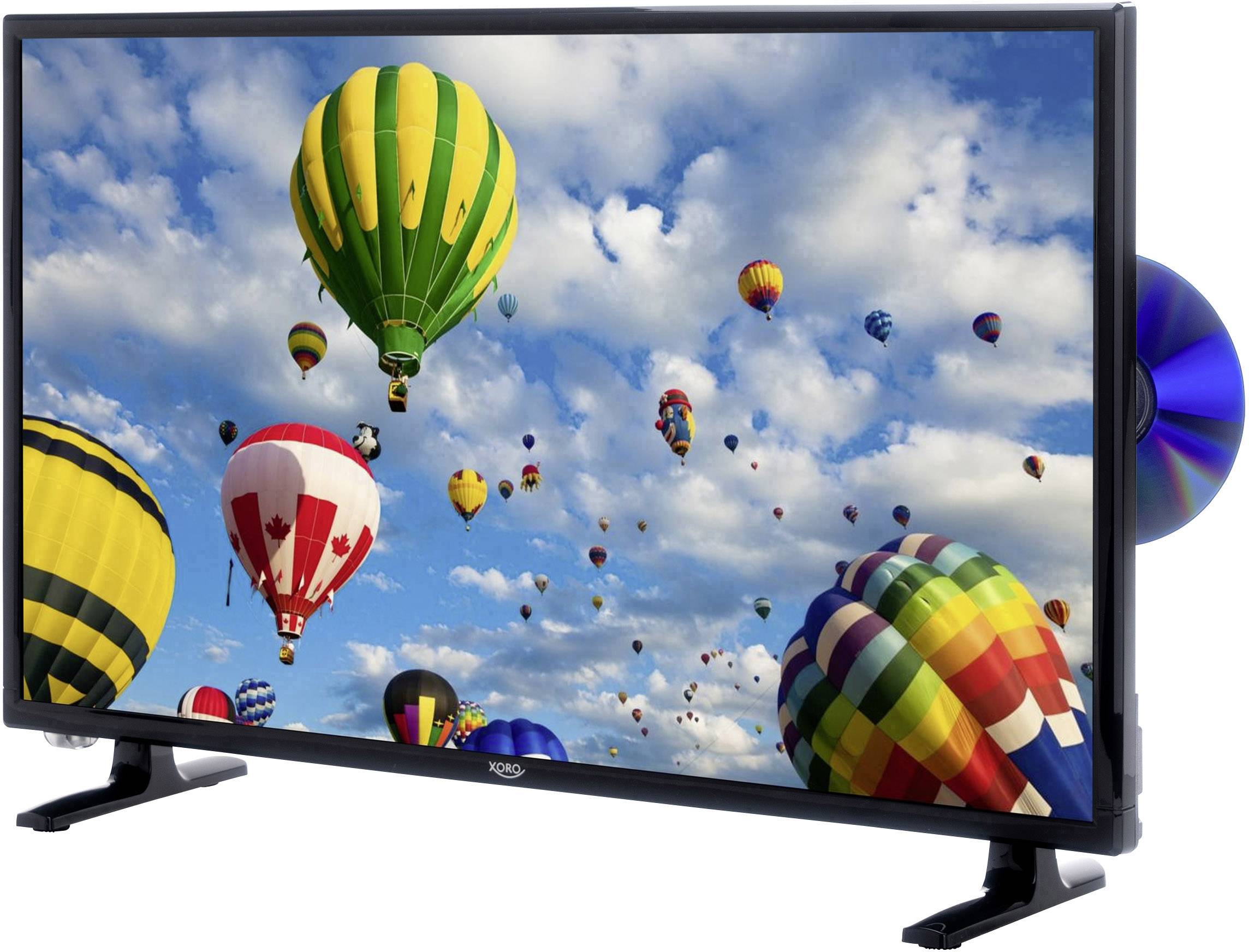 Xoro HTC 2448 LED TV 60 cm 24 inch EEC A (A++ – E) DVB-T2, DVB-C, DVB-S, HD ready, DVD player, CI+ Black