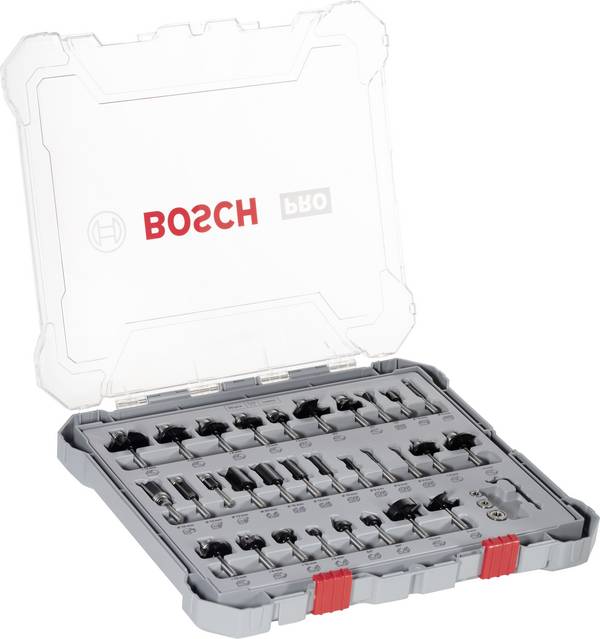 Milling cutter set, 6 mm shank, 30-part Bosch Accessories 2607017474
