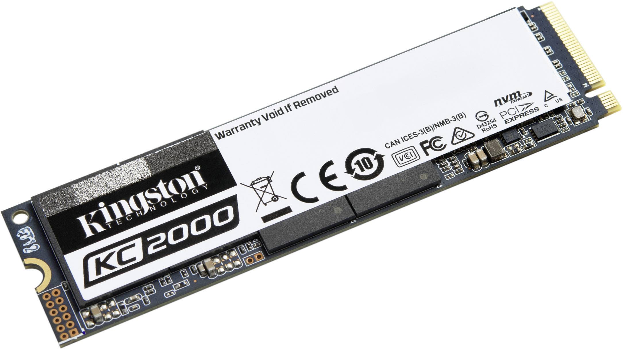 Kingston KC2000 1 TB NVMe/PCIe M.2 internal SSD M.2 NVMe PCIe 3.0 x4 Retail SKC2000M8/1000G