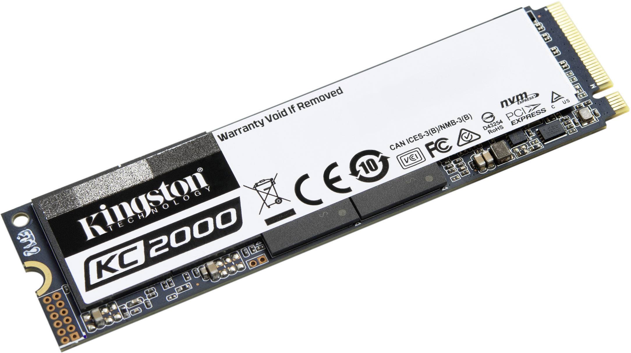 Kingston KC2000 2 TB NVMe/PCIe M.2 internal SSD M.2 NVMe PCIe 3.0 x4 Retail SKC2000M8/2000G