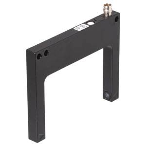 A rectangular, black sensor ring with a connection at the top.