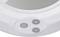 White remote control with three buttons: power on/off switch, "+" and "-" buttons for adjusting the brightness of a smart lamp.