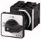 'Rotary switch in black, indicating positions for "I ON" and "O OFF". Used for controlling electrical devices.'