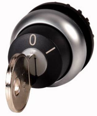 Eaton 229092 M22-WRS-A1 Key button Front ring (PVC) Key Black 1 pc(s) Single