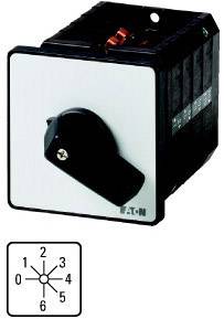 Rotary switch with lever in central position. Below, a diagram with six positions, numbered from 0 to 5 clockwise.