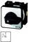 A black rotary switch with three positions (1, 2, 3). Eaton product type. Characterised by robust construction.