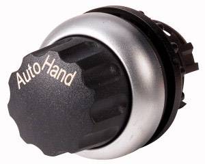 A rotary switch labelled 'Auto Hand', surrounded by a silver ring.
