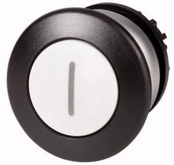 Eaton 216726 M22-DP-W-X1 Mushroom head pushbutton Front ring (steel) Button White   1 pc(s)