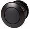 Black push button with a round design, primarily used for switching applications or controls in technical equipment.