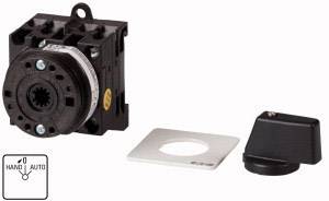 'Drive mechanism with a removable handwheel and automatic mode. Inscription shows modes: 'Manual' and 'Auto'.'