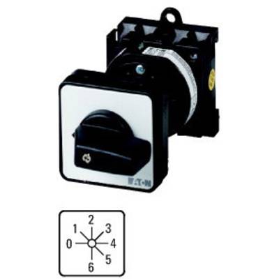 Rotary switch with six positions, including a circuit diagram illustration for functional explanation. Black housing, white front panel.