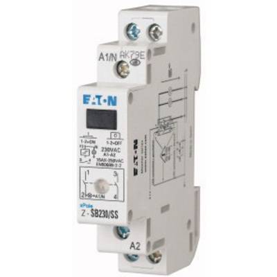 'Z-SB230/SS' Contactor by Eaton, 1-pole, 230V AC, 16A, compact design, for DIN rail mounting in control cabinet.