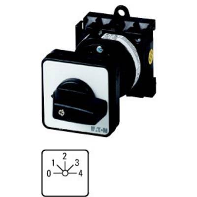 Rotary switch with a black handle in the central position, surrounded by numbers 0 to 4, indicating various switch stages.