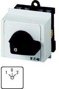 Three-position rotary switch: 0, 1 and 2, on a white casing. Primary application: control of electrical equipment.