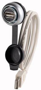 A USB extension cable with a stand that stands upright.