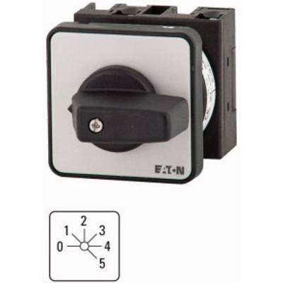 Rotary switch with a black handle, mounted on a black housing. Beneath it, a circuit diagram with six numbers (0-5) indicating the switching positions.