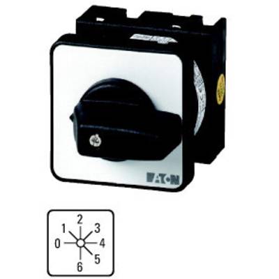 'Rotary switch with white background and black control dial that can be turned from 0 to 5. Brand logo depicted bottom right.'