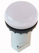 White round button for an electrical control unit, mounted on a cylindrical base.