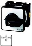 Switch, contacts: 2, 20 A, Front Plate: Man-0-AUTO, 45°, locking, central installation