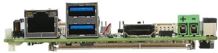 A circuit board with multiple ports, including two USB 3.0 ports, an Ethernet connection, HDMI, and green audio sockets.