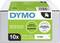 'DYMO' Label Box, green-white, contains 10 rolls. Labels: 9 mm x 7 m. Manufactured in Europe.