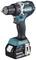 Cordless drill driver with battery and robust design. Includes a removable battery and multiple head adjustment settings.