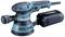 Makita orbital sander, primarily in blue and black, with an ergonomic handle and dust container.