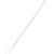 Long, thin metal rod, slightly curved, with two open ends.