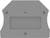 Grey, rectangular desk mat with rounded corners and a central recess. Suitable for securely placing objects.