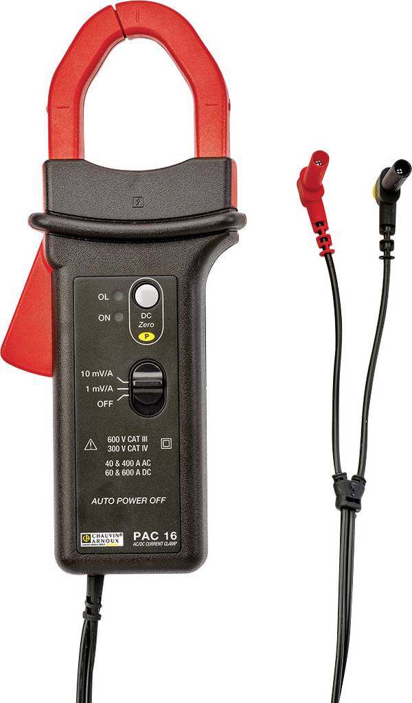 Chauvin Arnoux PAC 16 Clamp meter adapter  A/AC reading range: 0.5 - 400 A A/DC reading range: 0.5 - 600 A