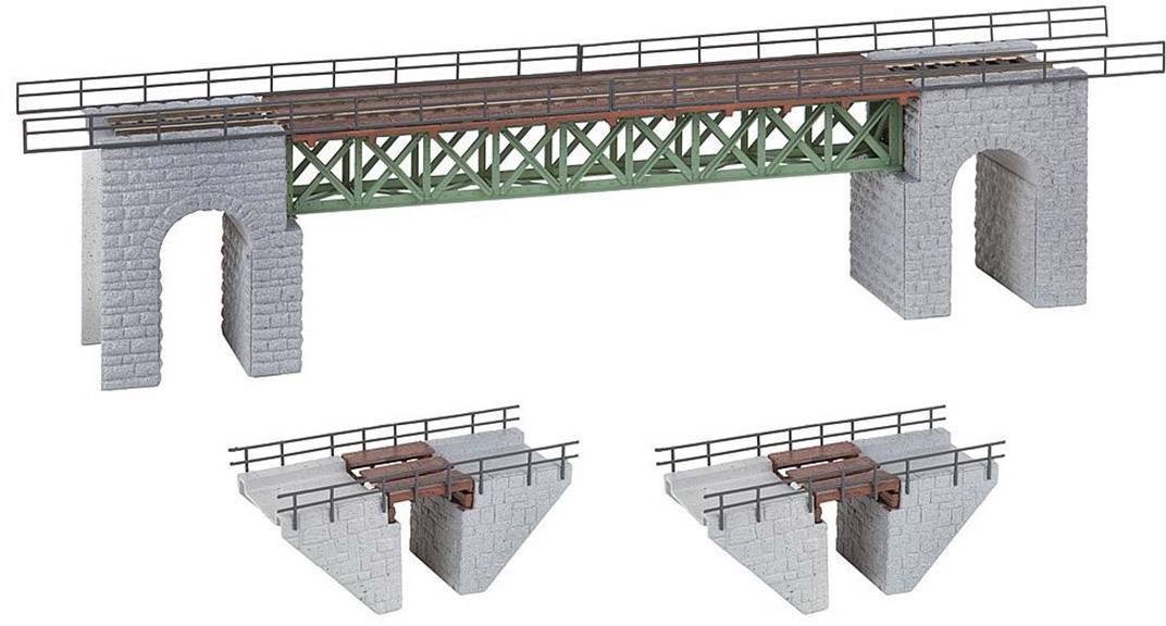 thumbnail image 2 of Faller Pedestrian Bridges Set - 2 Model Railroad Scenery Bridges For Layouts 2 of 11