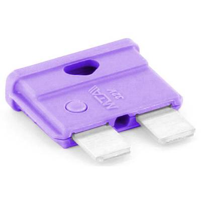 Lilac automotive fuse with two metal contacts, 32 amperes.