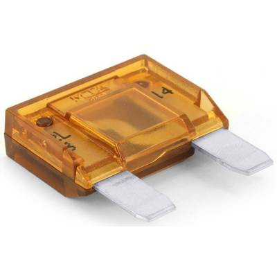An orange flat fuse with two metal contacts, labelled with the number '14', used for electrical circuit protection in vehicles.