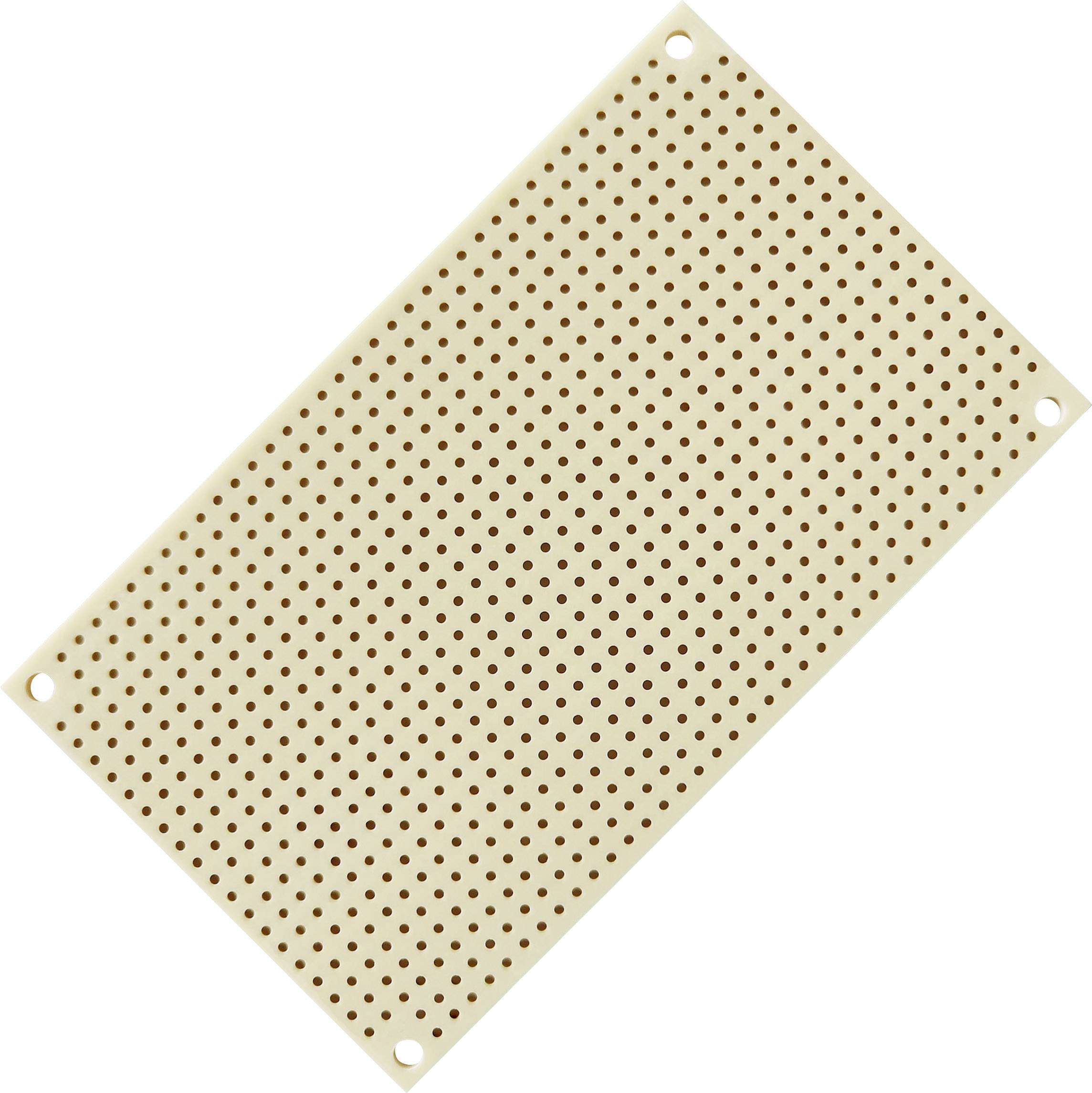 Perforated circuit board with numerous small holes, used for mounting electronic components.