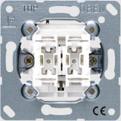 Image of an electrical wall switch mounting frame. 'TOP' and 'OBEN' are indicated at the top. CE marking bottom right.